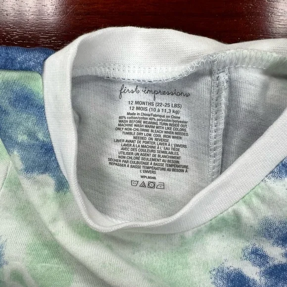 First Impressions Blue and Tie-Dye Baby Rompers Sz 12 Months - Picture 7 of 7